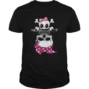 Lady skull water mirror reflection shirt