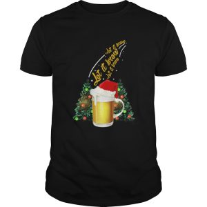 Let It Brew Beer Santa Hat Funny shirt