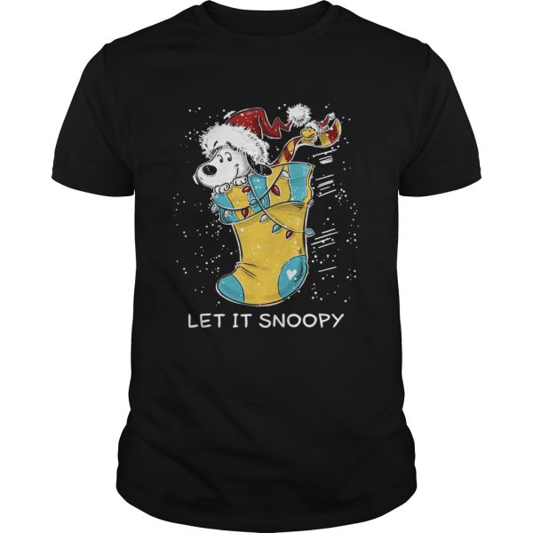 Let it Snoopy sock Christmas shirt