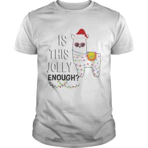 Llama is this jolly enough Christmas lights shirt