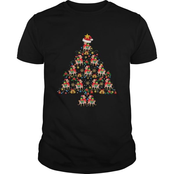 Llamas Christmas Tree Awesome Gift TShirt