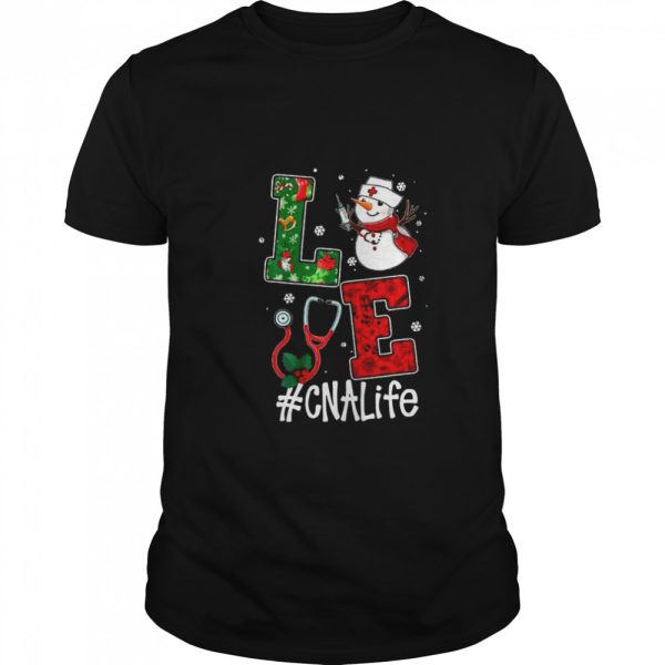 Love Cna Life Snowman Nurse Christmas shirt