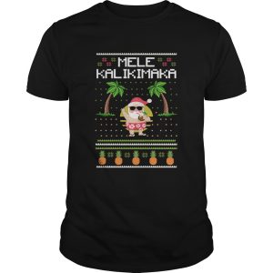 Mele Kalikimaka Hawaiian Santa Ugly Christmas Racerback Tank Top Tshirt