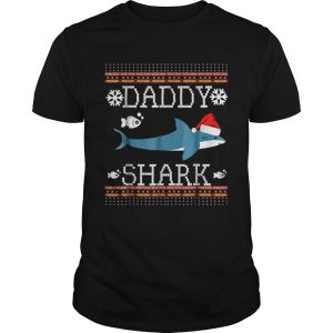 Mens Matching Family Christmas Pajamas ShirtsDaddy Shark shirt