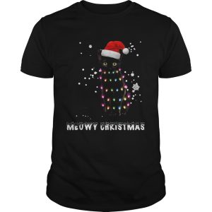 Meowy Christmas Black cat shirt