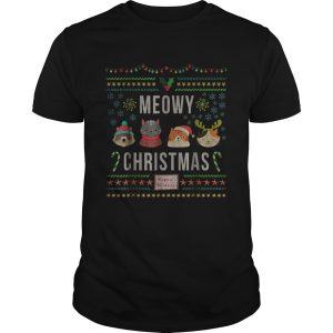 Meowy Christmas Cat Lover Tacky Ugly Christmas Party shirt