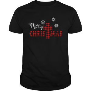 Merry Christmas Christ Buffalo Plaid Xmas shirt