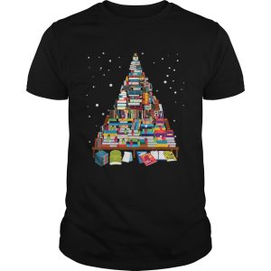 Merry Christmas Library Tree Gift For Book Lover Librarian shirt