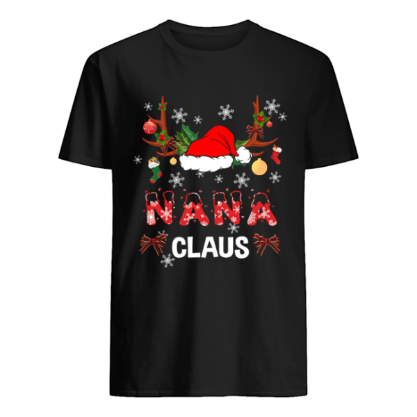Merry Christmas Nana Claus Hat Santa T-Shirt