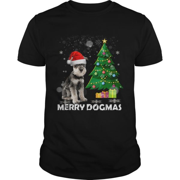 Merry Dogmas Schnauzer Christmas dog decor Xmas tree shirt