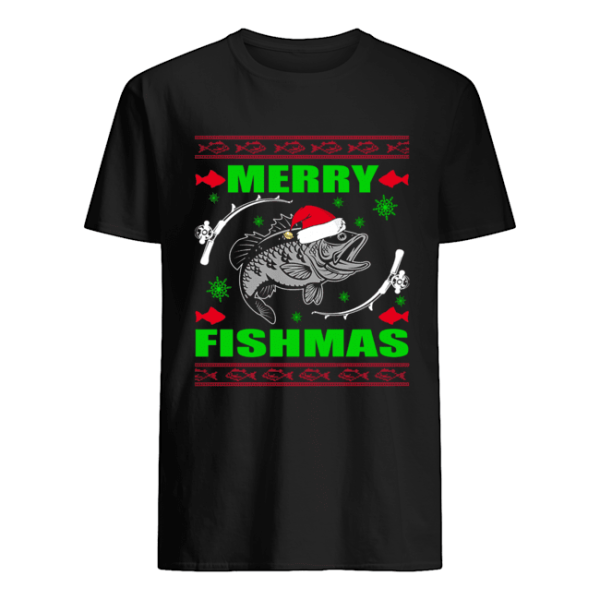 Merry Fishmas Funny Christmas Xmas For Fishers T-Shirt