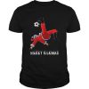 Merry Kickmas Santa Claus playing soccer shirt