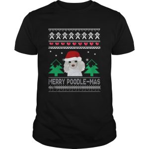 Merry Poodle Mas Christmas Tee Shirt