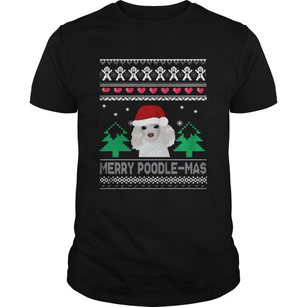 Merry Poodle Mas Christmas Tee Shirt