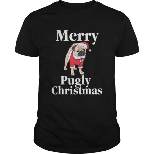 Merry Pugly Christmas Pug Xmas Dog Lover shirt