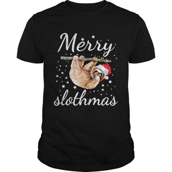 Merry Slothmas Christmas Pajama Sloth shirt