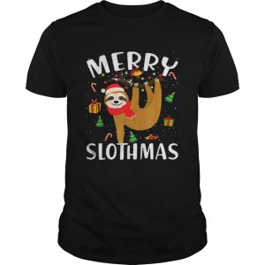 Merry Slothmas Christmas Pajama for Sloth Lovers shirt