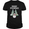 Merry pitchmas Snowman Baseball shirt