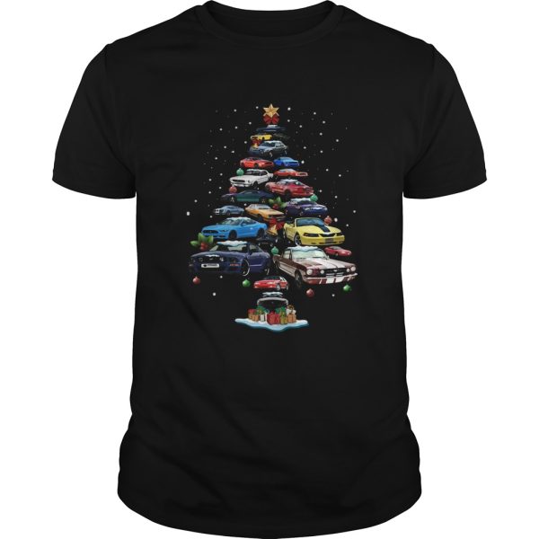 Mustang Car Christmas Tree shirt
