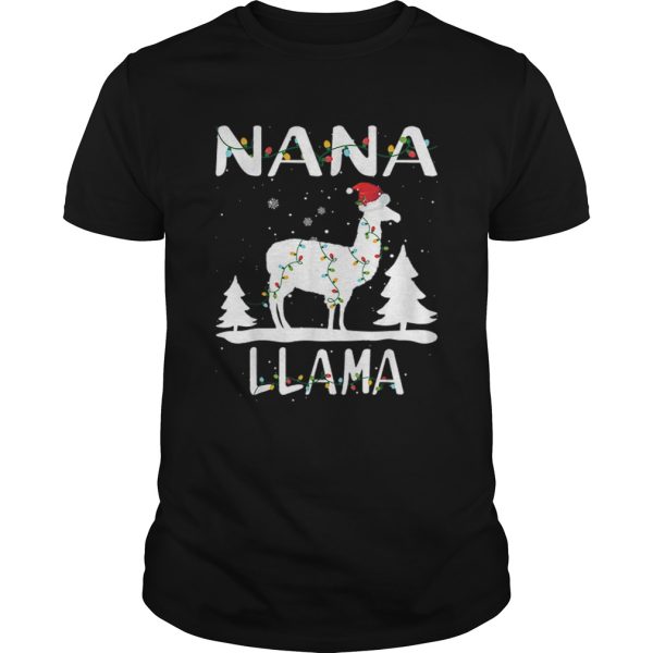 Nana Llama Christmas Funny Matching Family Pajama Gift shirt