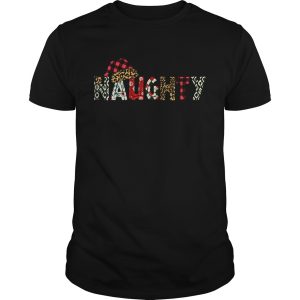 Naughty Santa hat shirt