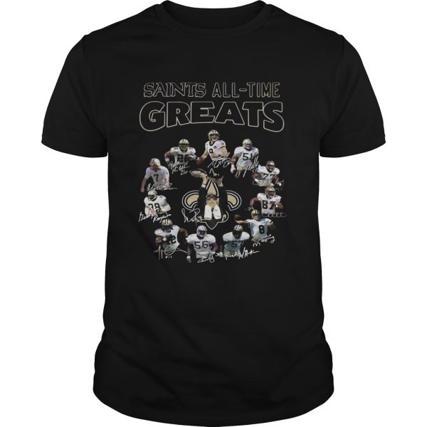New Orleans Saints All Time Greats Players Signatures shirt