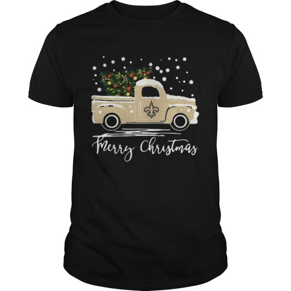 New Orleans Saints Truck Merry Christmas shirt