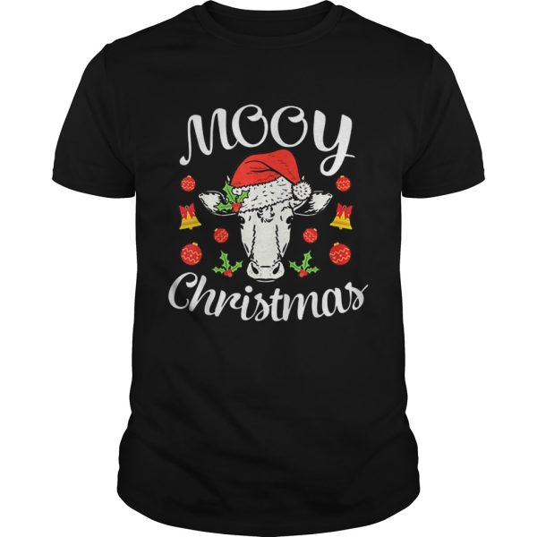 Nice Mooy Christmas Xmas Hat Cow Lover shirt
