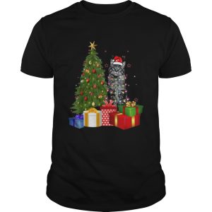 Nice Santa Maine Coon Cat Christmas Tree Light shirt