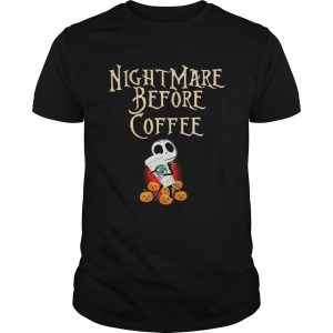 Nightmare Before Coffee Skellington hug Starbucks shirt