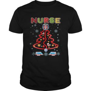 Nurse Christmas Tree Merry Xmas Gift TShirt