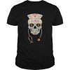 Nurse Sugar Skull Halloween Day Of The Dead Dia De Los shirt