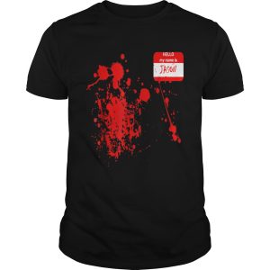 Official Hello My Name Is JasonFunny Halloween Costume shirt