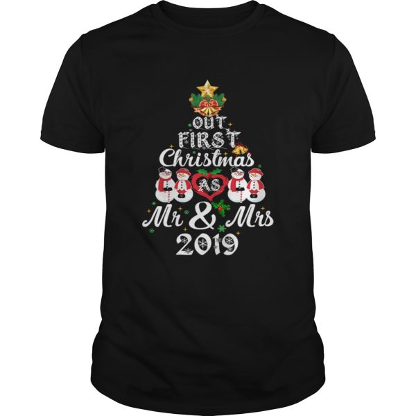 Our First Christmas As Mrs 2019 Newlywed Couple TShirt TShirt