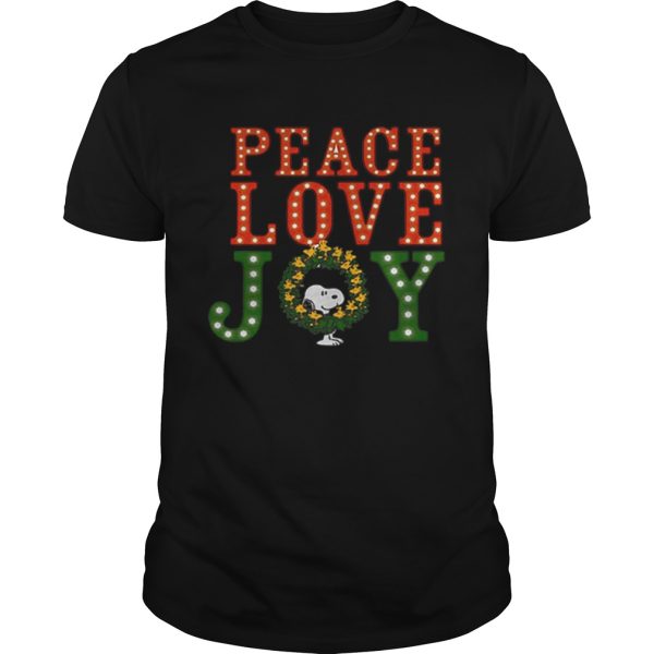 Peanuts Snoopy peace love joy Christmas shirt