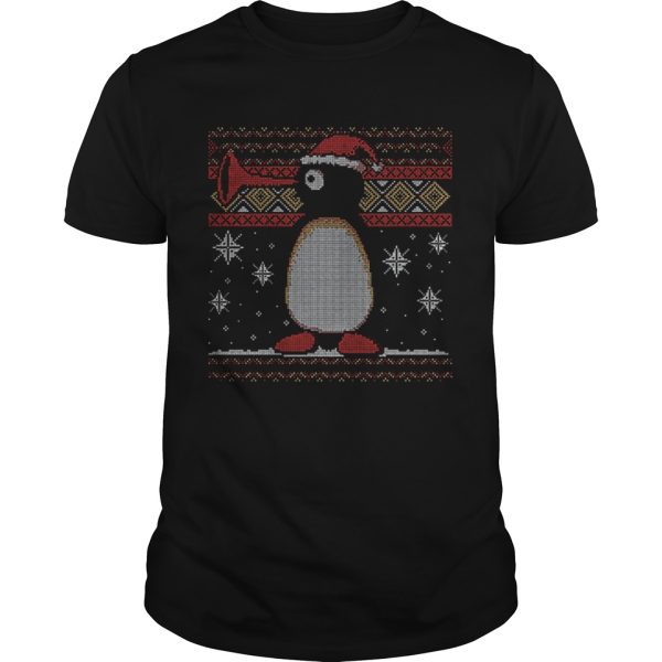 Penguin Pingu noot noot ugly Christmas shirt