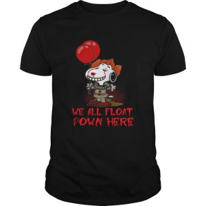 Pennywise and Snoopy we all float down here shirt