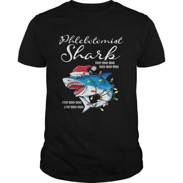 Phlebotomist Shark In Santa Hat Christmas shirt
