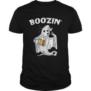 Premium Ghost Halloween Boozin Funny Beer Drinking Party shirt