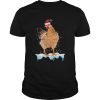 Pretty Chicken Lights Santa Hat Christmas Chicken Lover Xmas Gift shirt