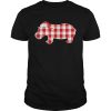 Pretty Christmas Buffalo Plaid Pajamas Hippo Xmas Holiday shirt