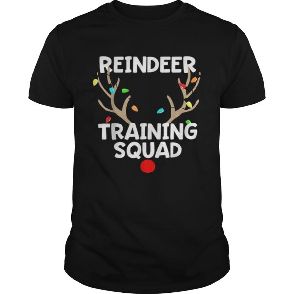 Pretty Christmas Running Reindeer Training Squad Matching 5k shirt