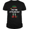 Pretty Im The Stylish Elf Matching Family Group Funny Christmas shirt