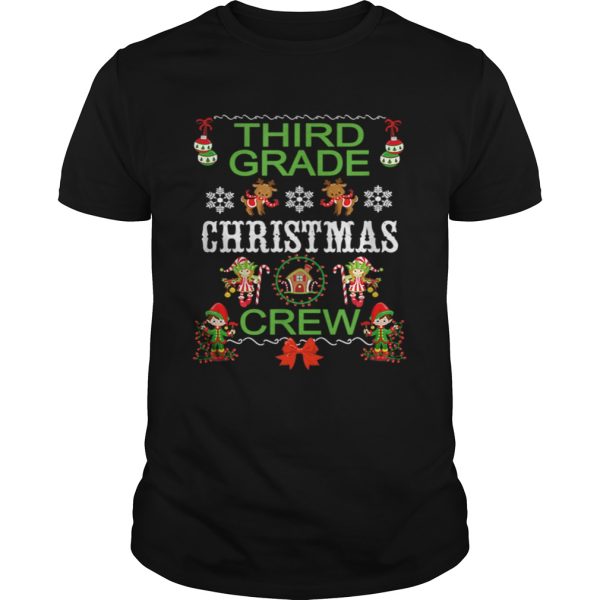 Pretty Third Grade Teacher Student Christmas Class Christmas Crew shirt