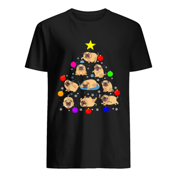 Pug Dog Christmas Tree T Shirt Ornament Decor Gift T-Shirt