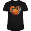 Pumpkin heart bling Halloween shirt