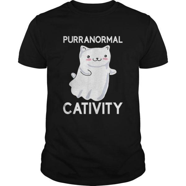 Purranormal Cativity Ghost Halloween Cat Lovers shirt