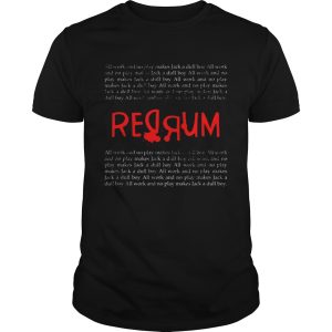 REDRUM Scary Vintage Horror Movie QuoteHalloween shirt