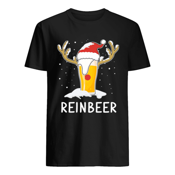 ReinBeer Xmas Beer Deer With Christmas Hat shirt
