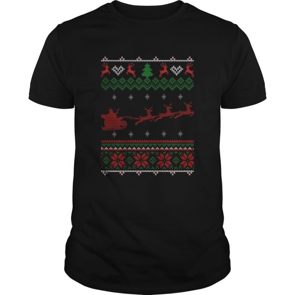 Santa Claus And Deers Ugly Christmas shirt